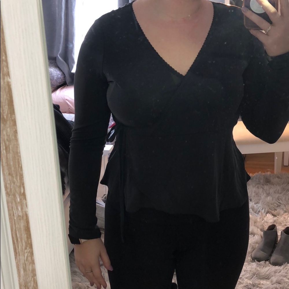 Adorable v neck tie shirt